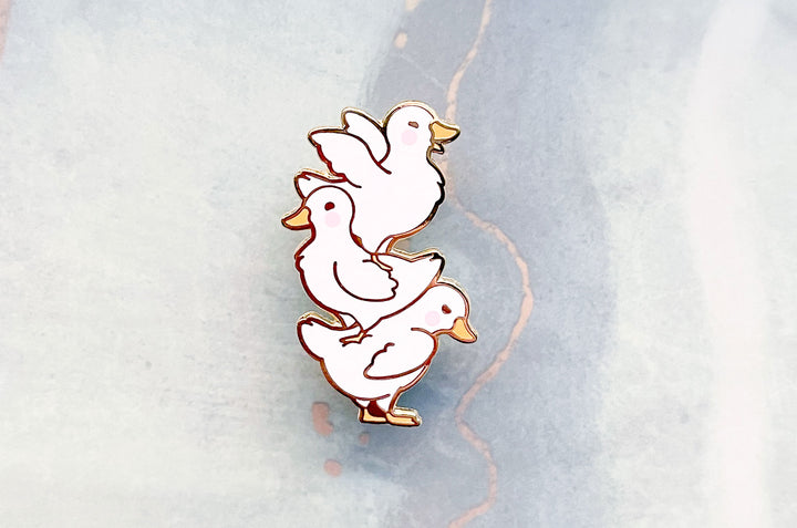 Mini Ducks Quack Stack Enamel Pin