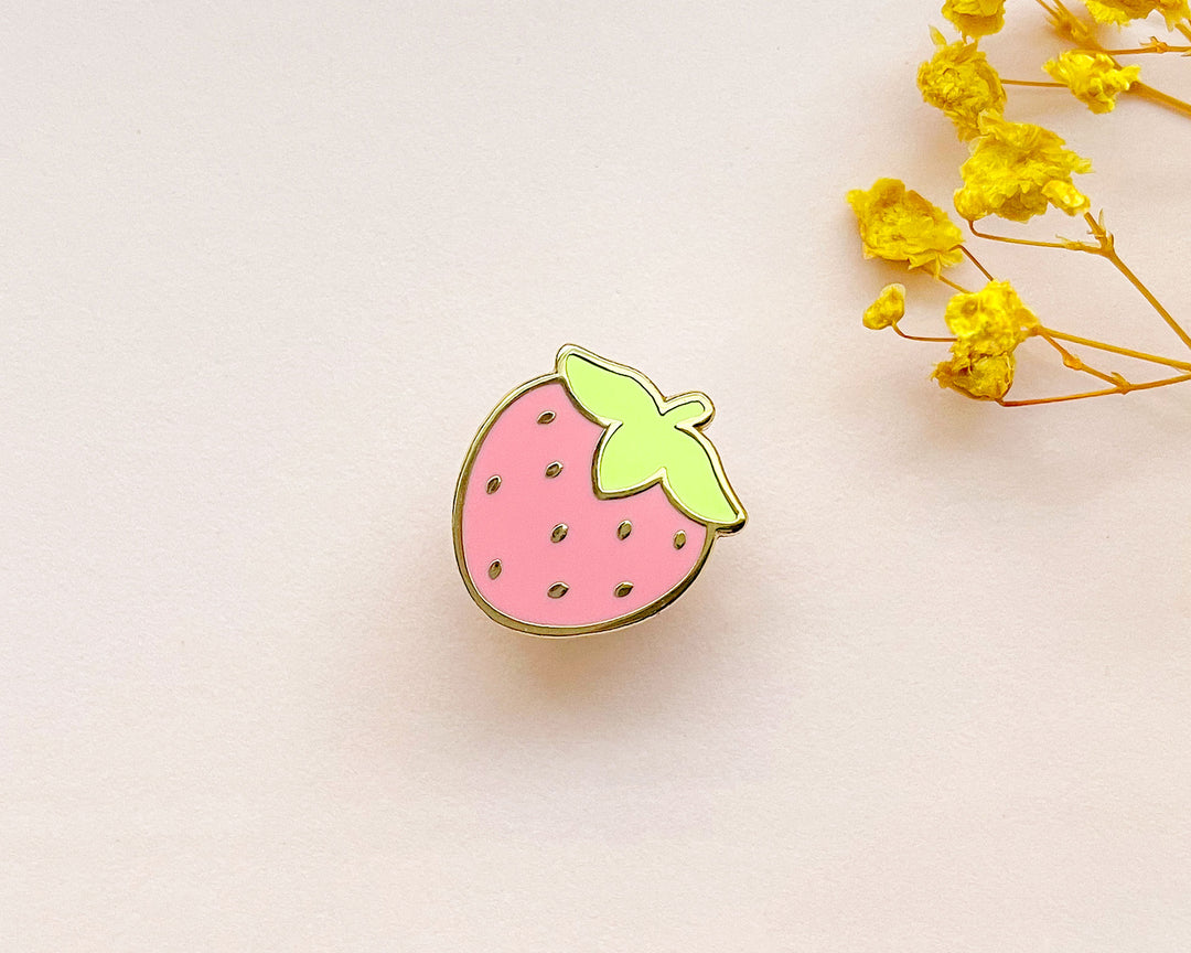Mini Cute Strawberry Enamel Pin