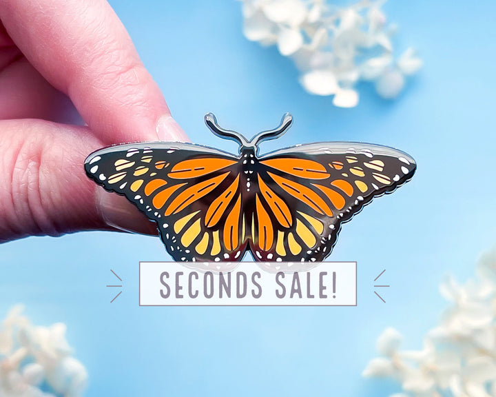 Monarch Butterfly Enamel Pin (Seconds)