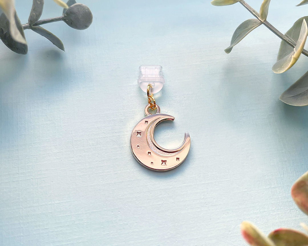 Crescent Moon Dust Plug Charm