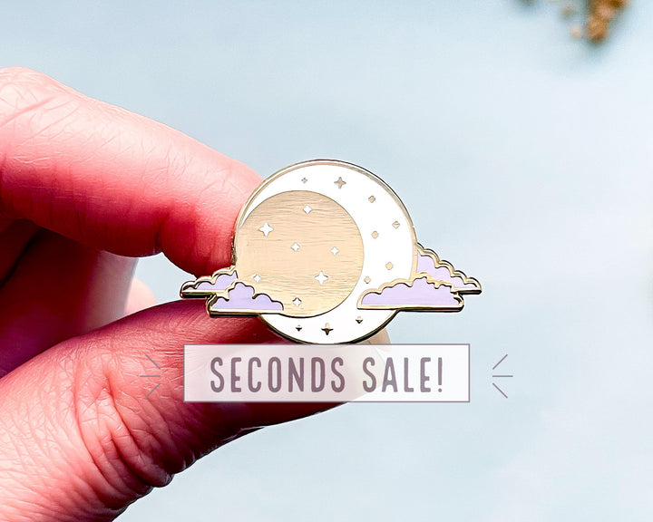 Moon Phase Enamel Pin (Seconds)