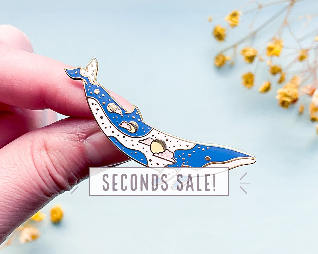 Moons Minke Whale Enamel Pin (Seconds)