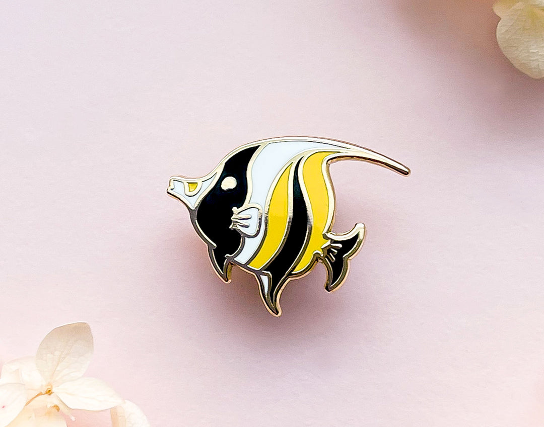 Tiny Moorish Idol Fish Enamel Pin