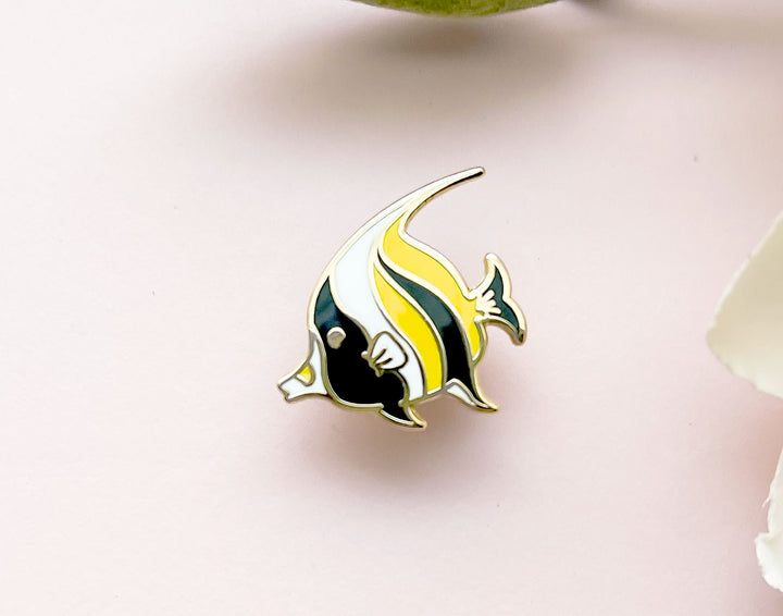 Tiny Moorish Idol Fish Enamel Pin