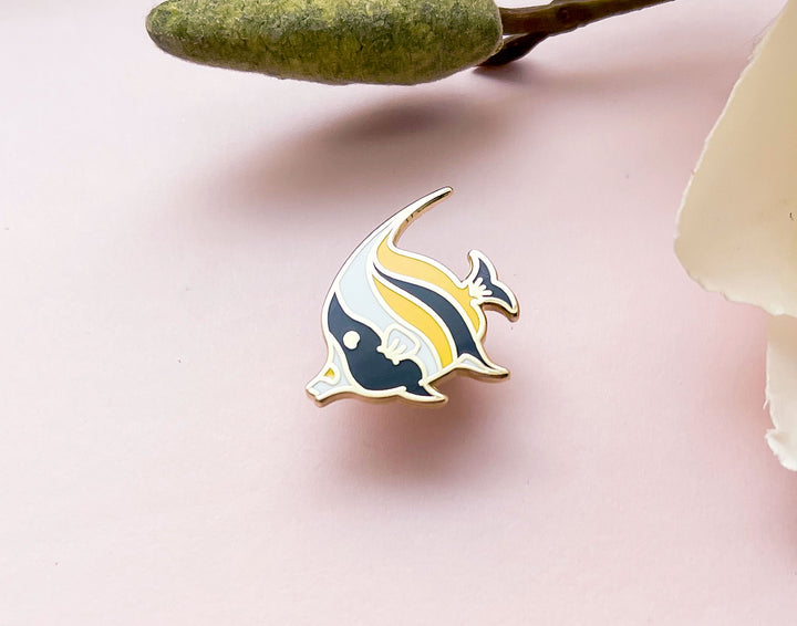 Tiny Moorish Idol Fish Enamel Pin