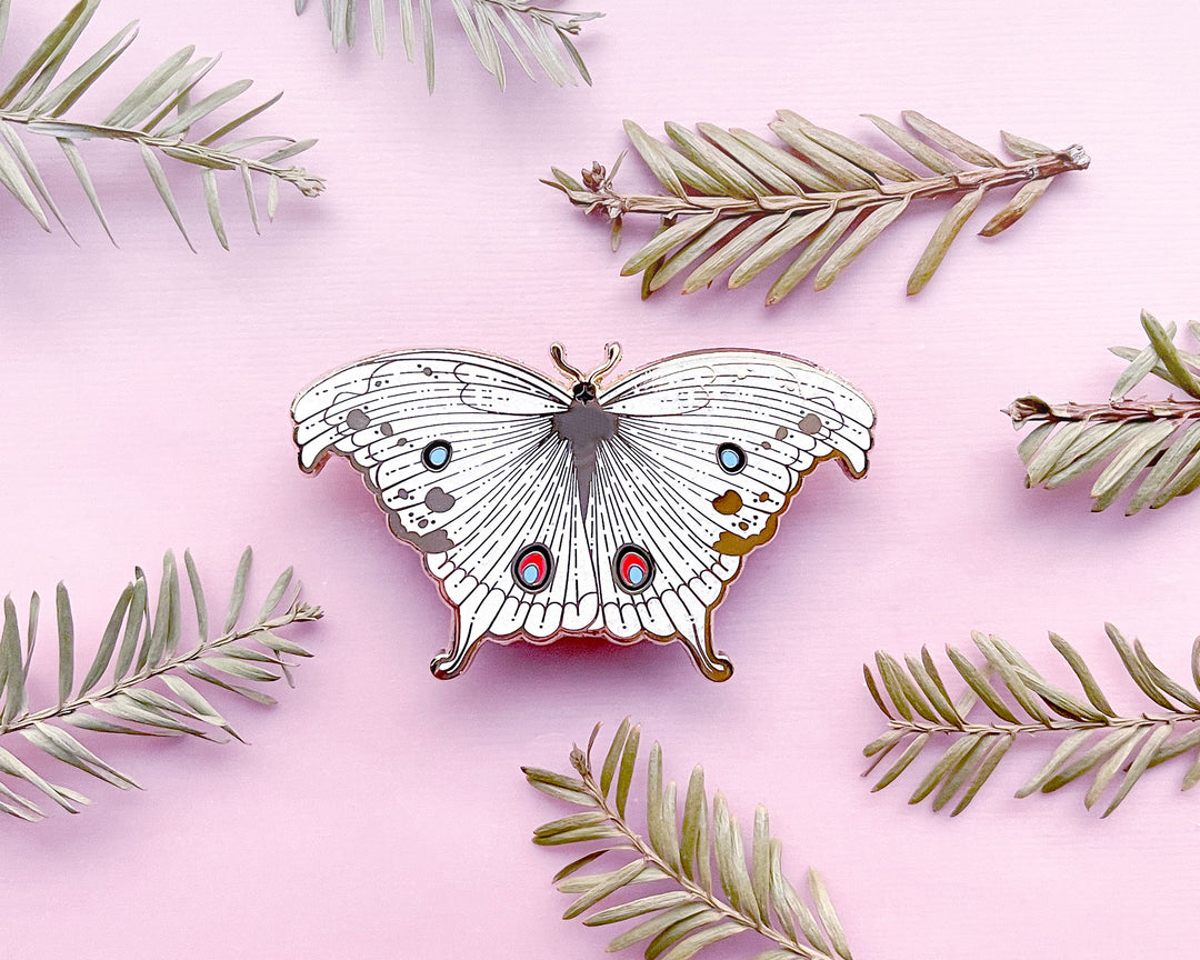 Forest Mother of Pearl Butterfly (Protogoniomorpha parhassus) Enamel Pin