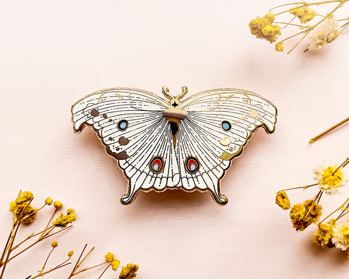 Forest Mother of Pearl Butterfly (Protogoniomorpha parhassus) Enamel Pin