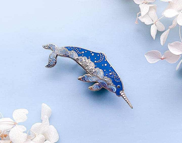 Cloudy Narwhal (Sky Farer) Enamel Pin