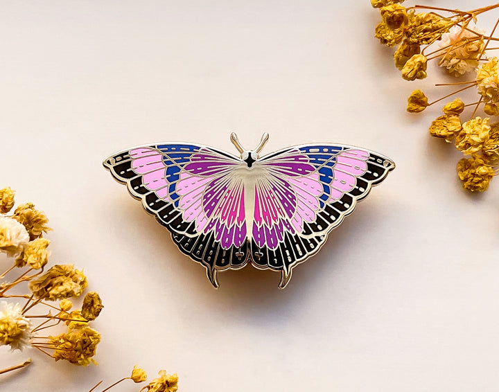 Noble Leafwing Butterfly (Fountainea nobilis) Enamel Pin