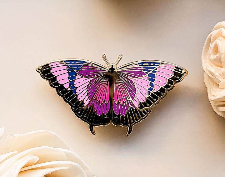 Noble Leafwing Butterfly (Fountainea nobilis) Enamel Pin