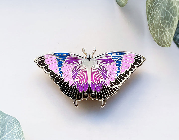 Noble Leafwing Butterfly (Fountainea nobilis) Enamel Pin