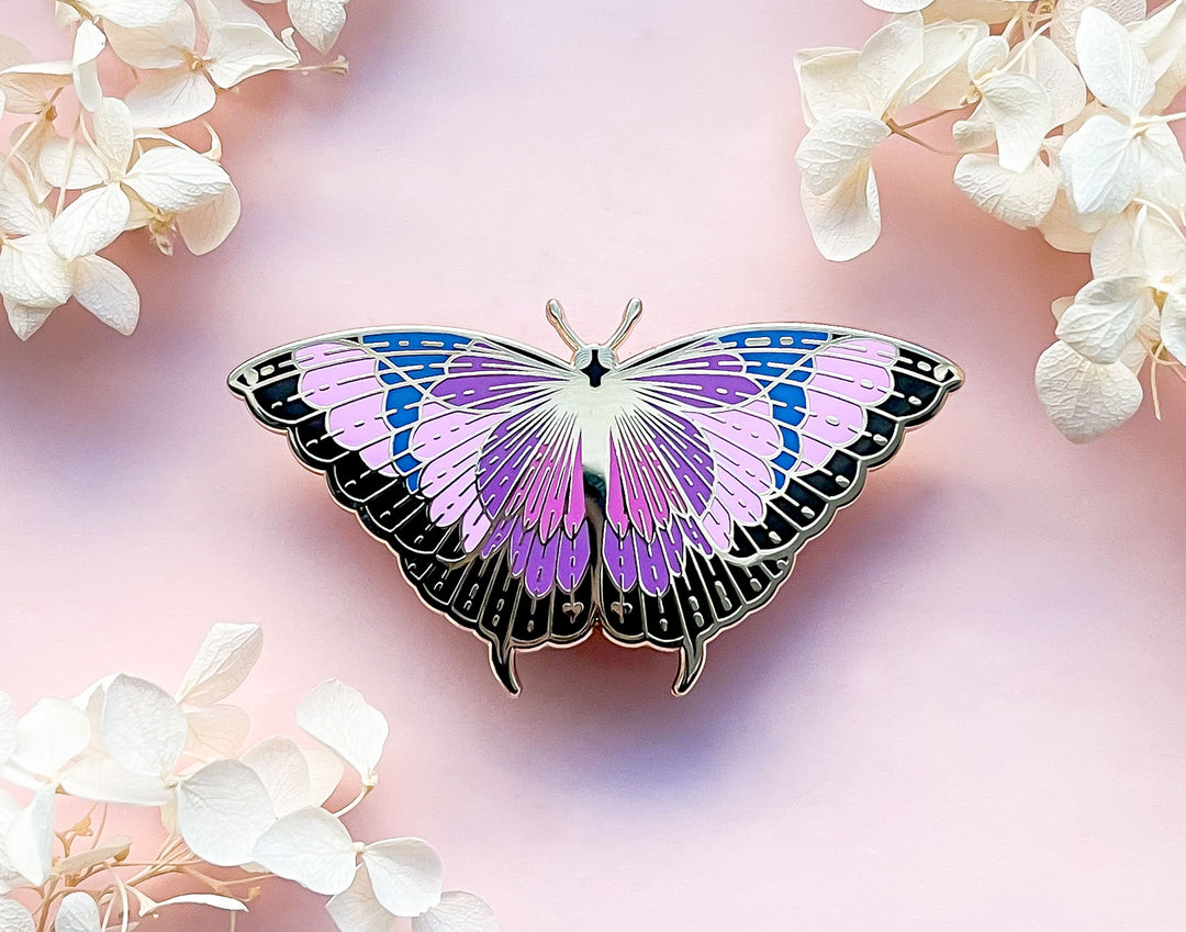 Noble Leafwing Butterfly (Fountainea nobilis) Enamel Pin