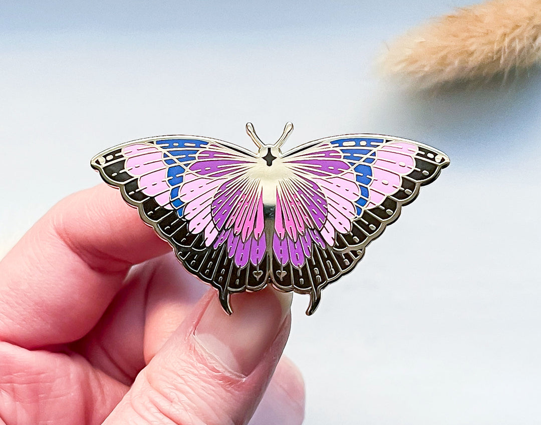 Noble Leafwing Butterfly (Fountainea nobilis) Enamel Pin