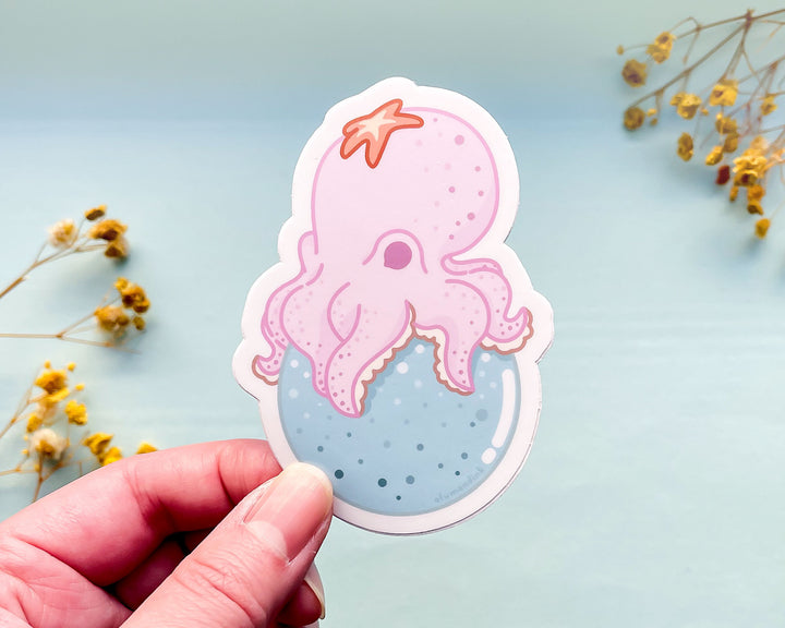 Octopus Bubble Vinyl Sticker