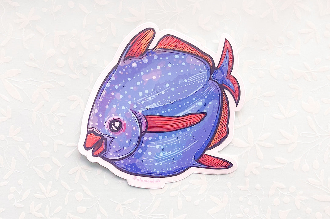 Opah Fish Design Opah Fish Clear Vinyl Sticker – Alum and Ink
