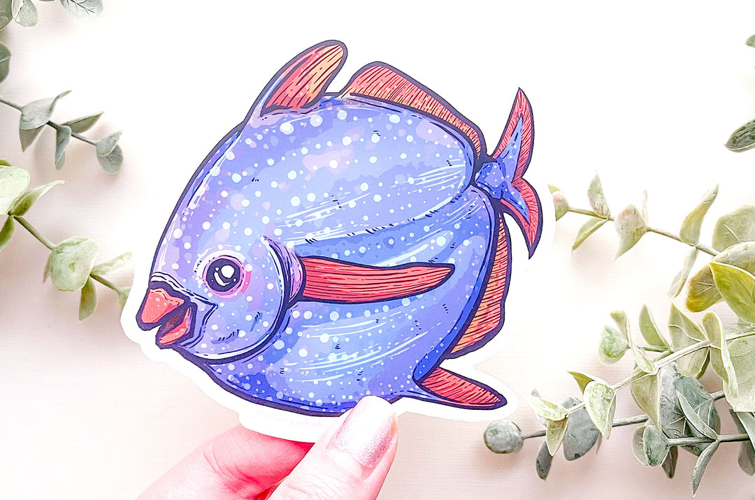 Opah Fish Clear Vinyl Sticker