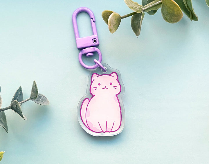 Pastel Calico Cat Acrylic Charm