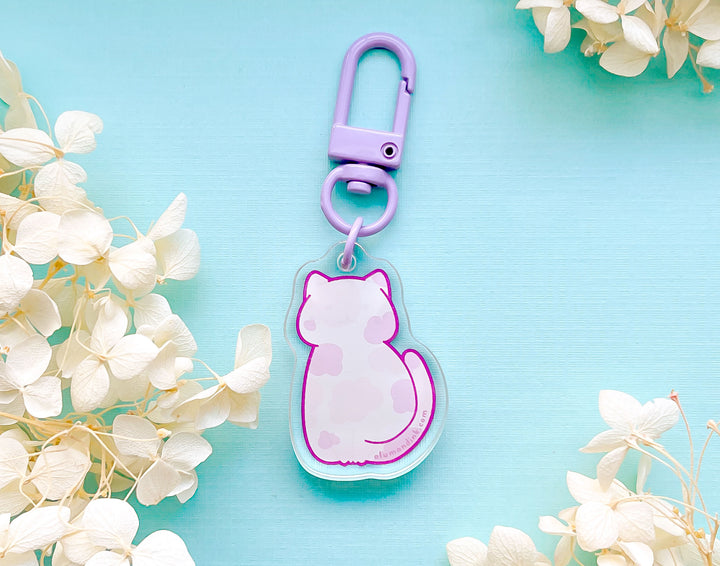 Pastel Calico Cat Acrylic Charm
