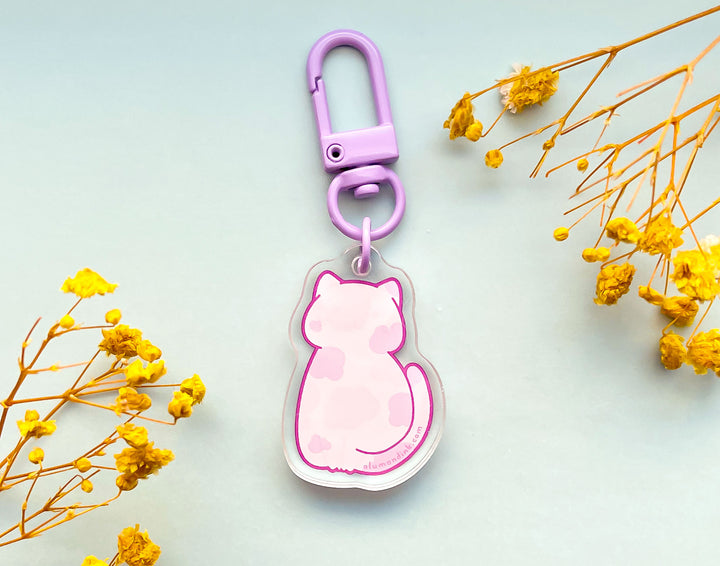 Pastel Calico Cat Acrylic Charm