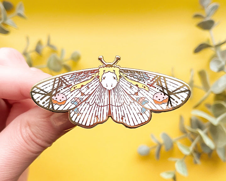 Picasso Moth (Baorisa hieroglyphica) Enamel Pin