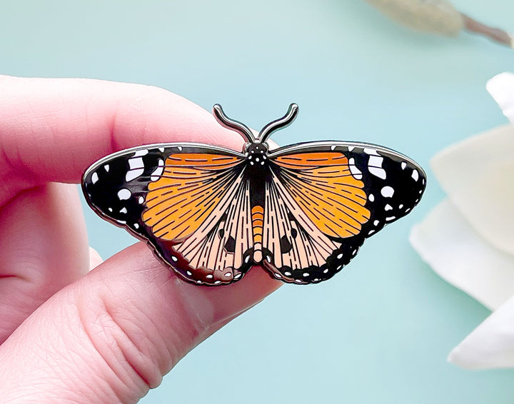 Plain Tiger Butterfly (Danaus chrysippus) Enamel Pin