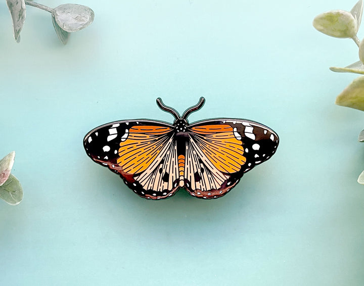 Plain Tiger Butterfly (Danaus chrysippus) Enamel Pin