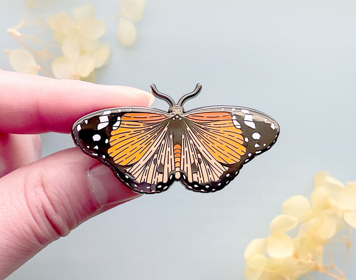 Plain Tiger Butterfly (Danaus chrysippus) Enamel Pin