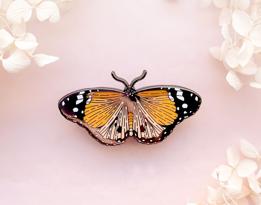 Plain Tiger Butterfly (Danaus chrysippus) Enamel Pin