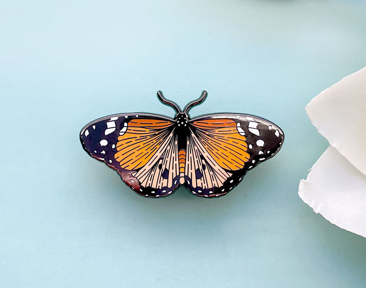 Plain Tiger Butterfly (Danaus chrysippus) Enamel Pin