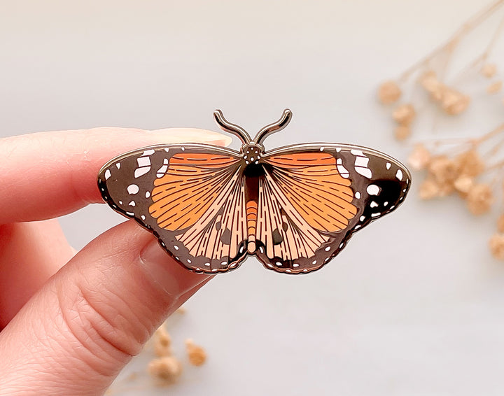 Plain Tiger Butterfly (Danaus chrysippus) Enamel Pin