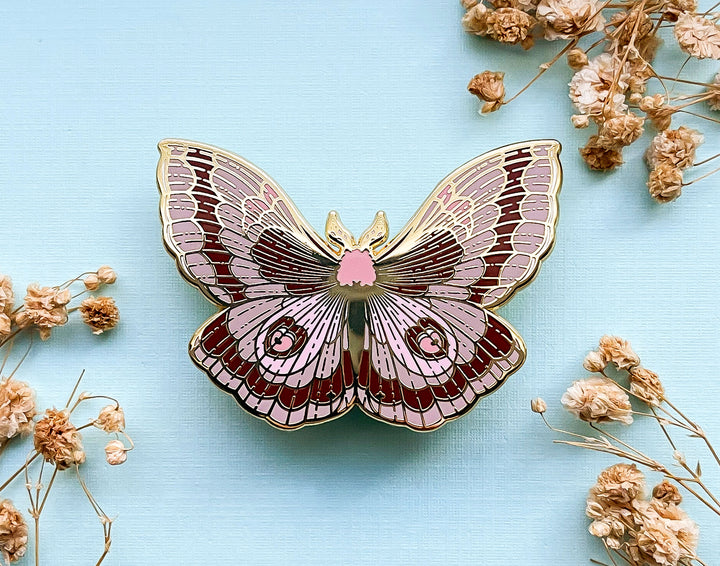 Coloradia Velda Pine Moth (Coloradia velda) Enamel Pin