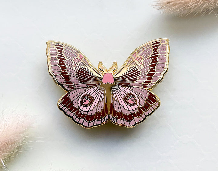 Coloradia Velda Pine Moth (Coloradia velda) Enamel Pin