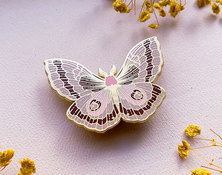 Coloradia Velda Pine Moth (Coloradia velda) Enamel Pin