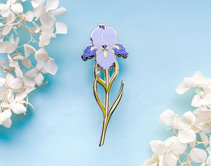 Bearded Iris (Iris germanica) Enamel Pin