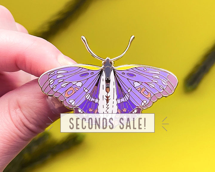 Lesser Purple Emperor Butterfly Enamel Pin (Seconds)