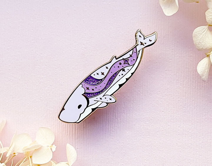Space Dust Pygmy Sperm Whale Enamel Pin