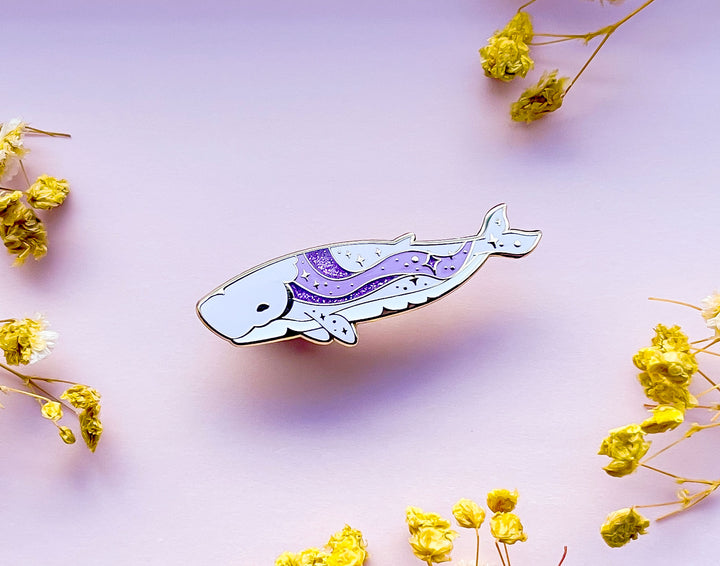 Space Dust Pygmy Sperm Whale Enamel Pin