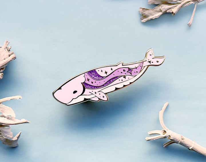 Space Dust Pygmy Sperm Whale Enamel Pin