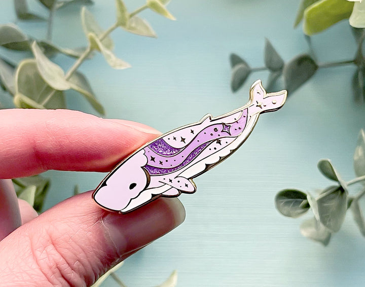 Space Dust Pygmy Sperm Whale Enamel Pin