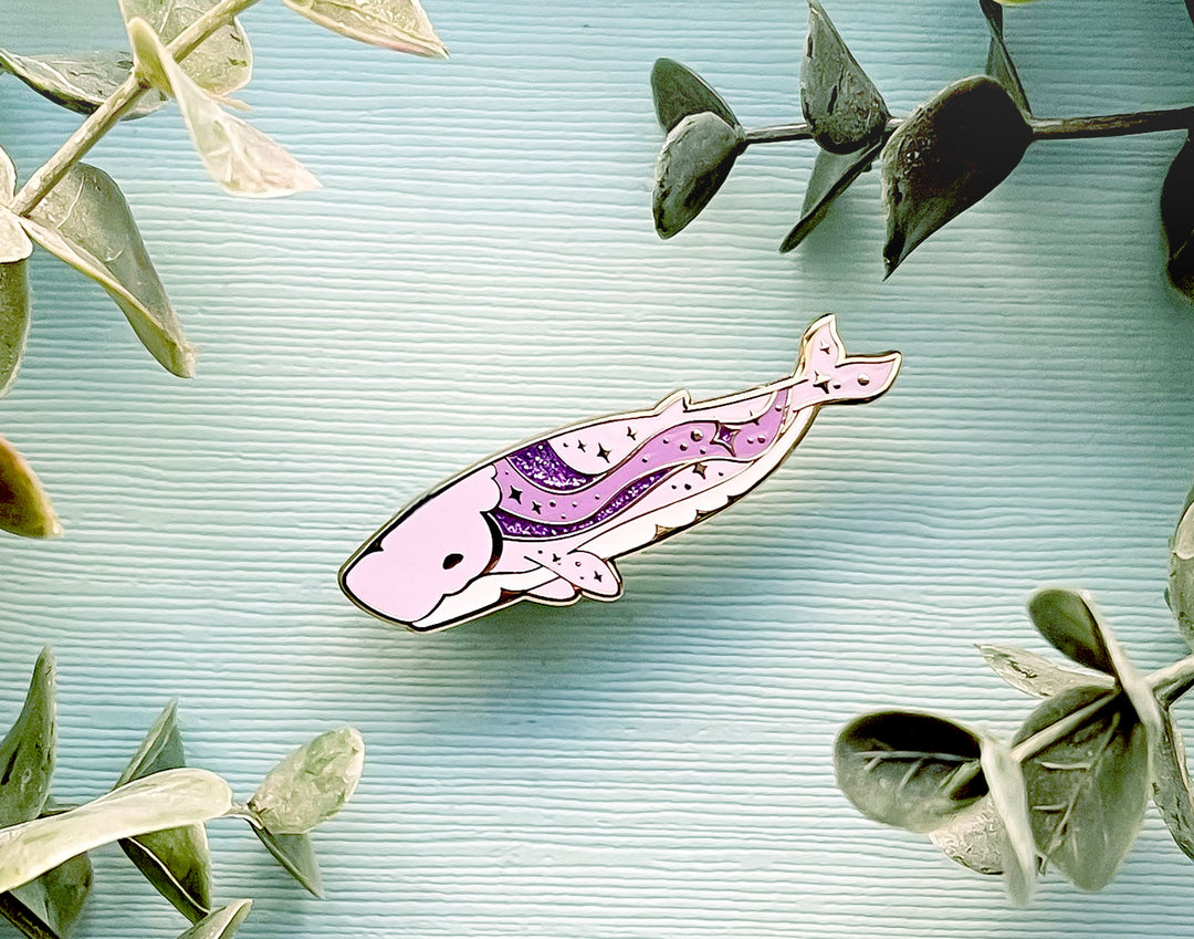 Space Dust Pygmy Sperm Whale Enamel Pin