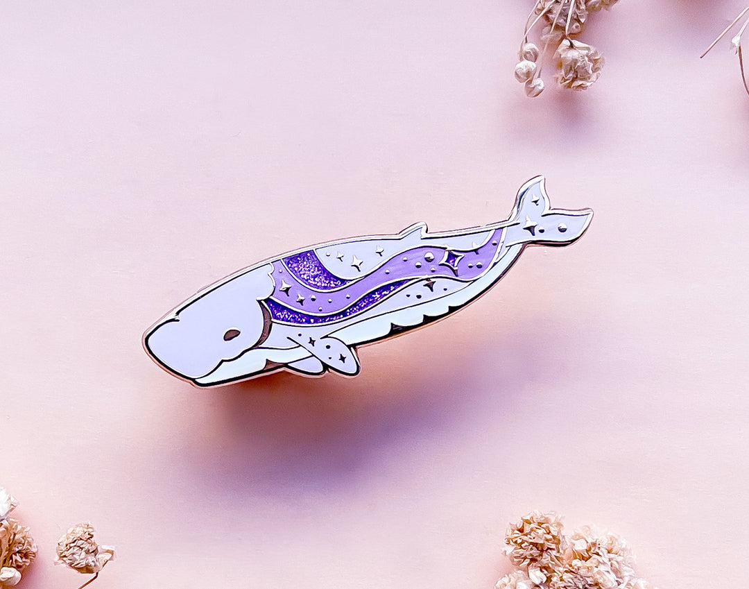 Space Dust Pygmy Sperm Whale Enamel Pin