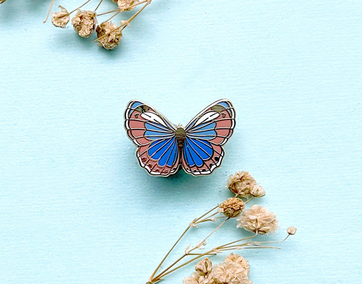Western Pygmy Blue Butterfly (Brephidium exilis) Enamel Pin
