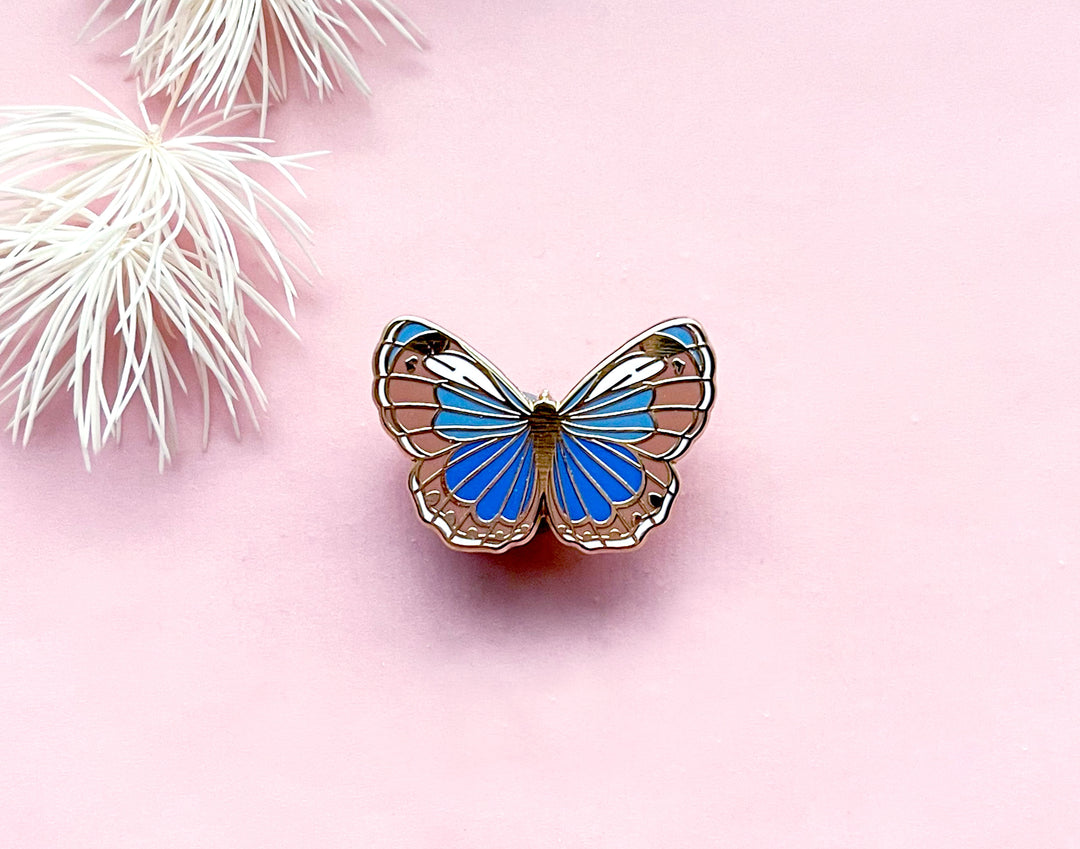 Western Pygmy Blue Butterfly (Brephidium exilis) Enamel Pin