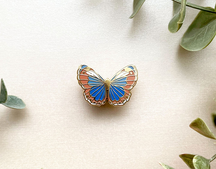 Western Pygmy Blue Butterfly (Brephidium exilis) Enamel Pin