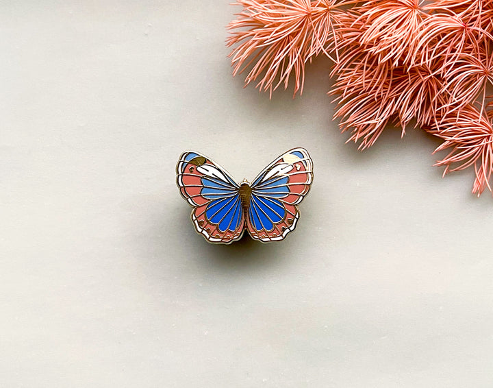 Western Pygmy Blue Butterfly (Brephidium exilis) Enamel Pin