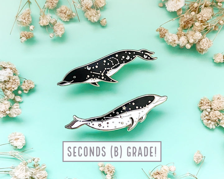 Carina Northern and Pyxis Southern Right Whale Dolphin Enamel Pin Set (Seconds)