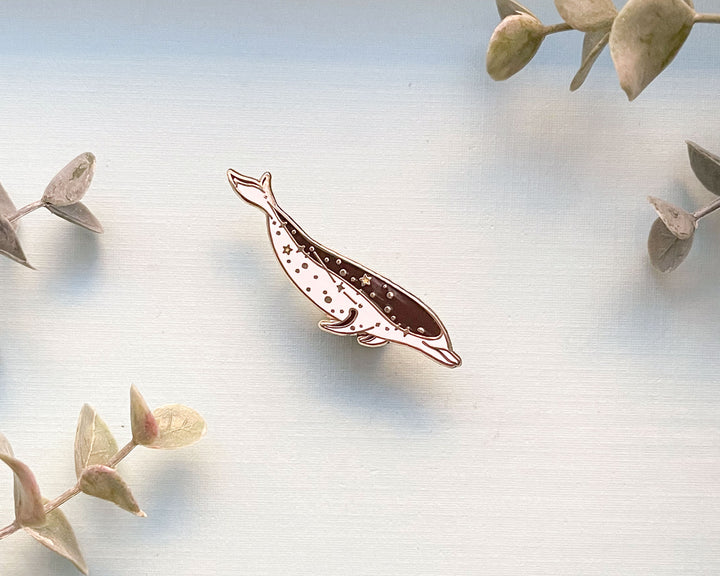 Carina Northern and Pyxis Southern Right Whale Dolphin Enamel Pin Set