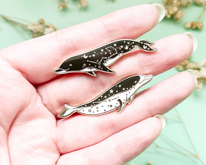 Carina Northern and Pyxis Southern Right Whale Dolphin Enamel Pin Set