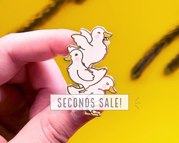 Mini Ducks Quack Stack Enamel Pin (Seconds)