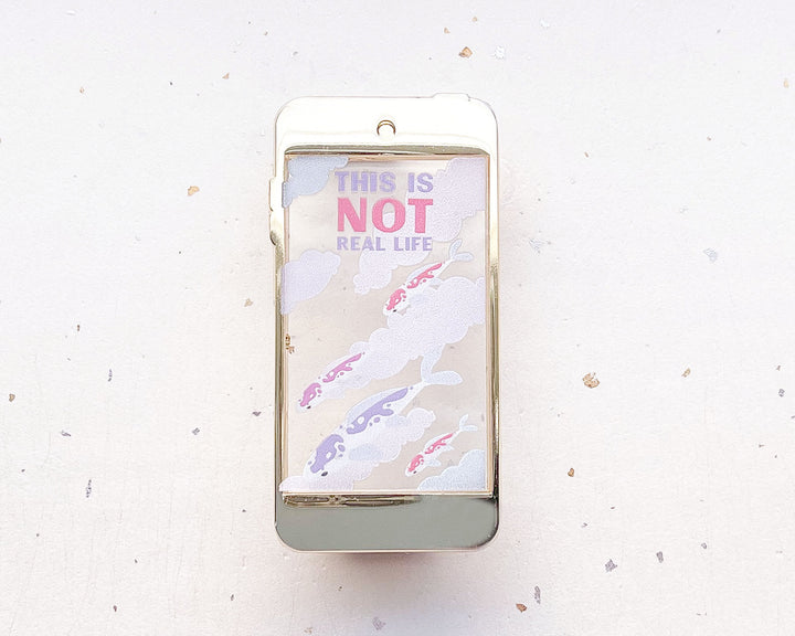 This is Not Real Life Transparent Enamel Pin